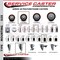 Service Caster 3.5'' Maroon Poly Wheel Swivel 1-5/8'' Expanding Stem Caster Set 2 Brakes, 4PK SCC-EX20S3514-PPUB-MRN-2-PLB-2-158 - alternate 4